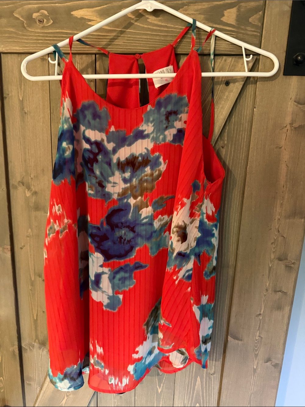 Sienna Sky Coral Red Floral top
